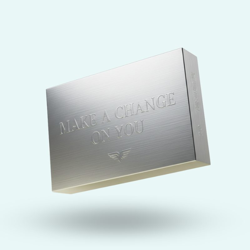 custom printed silver foil pillow boxes